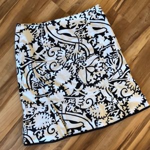 LaVie Boheme black & off white a-line skirt